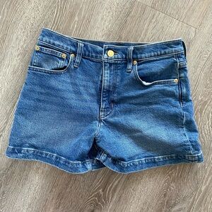 J. Crew Blue Jean Shorts High-Waisted Medium-Weight